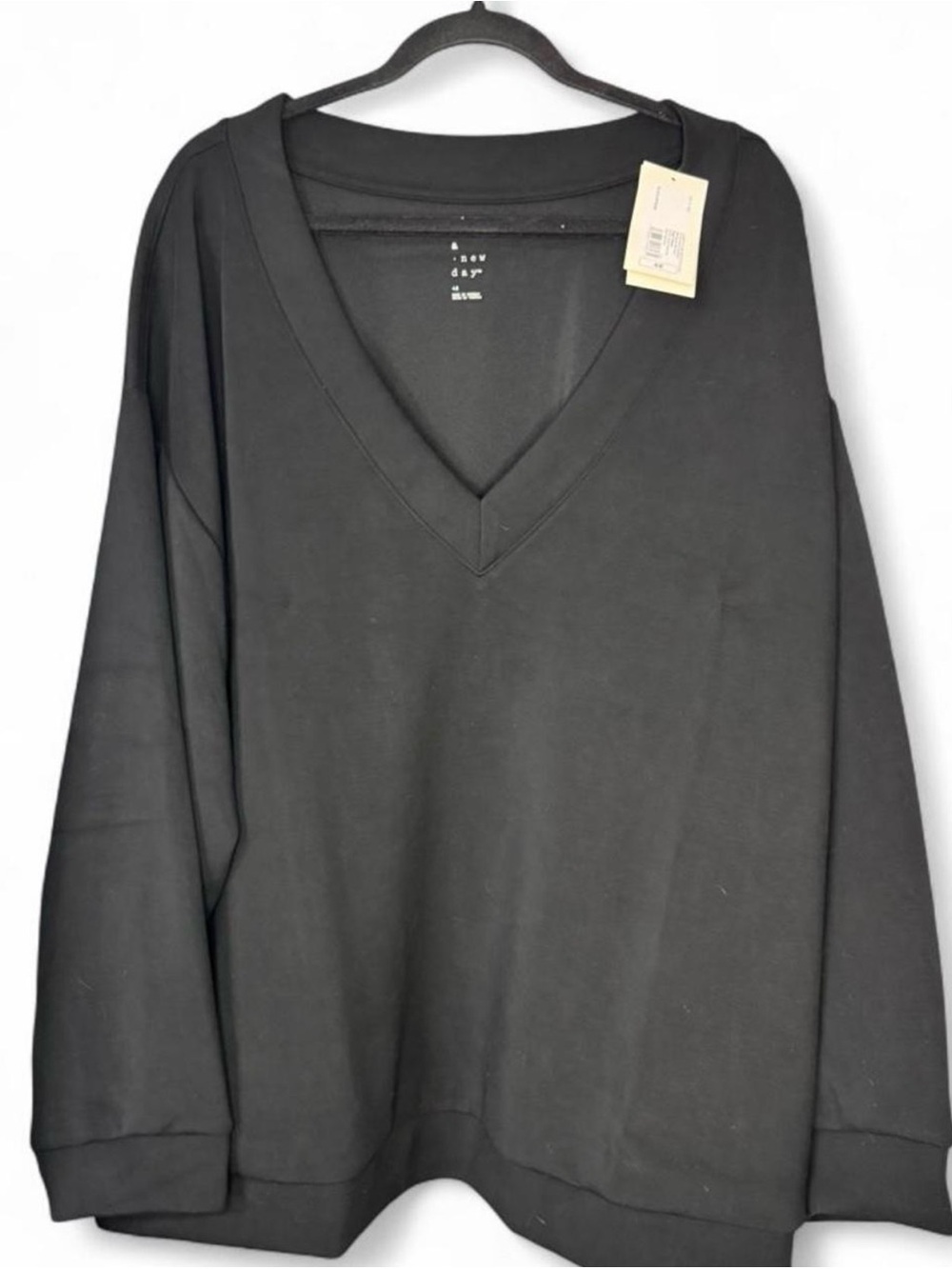 a new day Men’s Black V-Neck Sweater Pullover